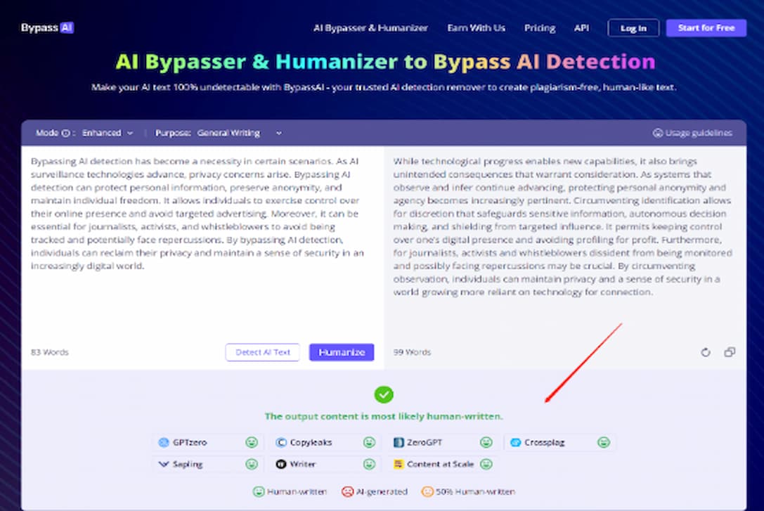 Humanize AI Text and Bypass AI Detection